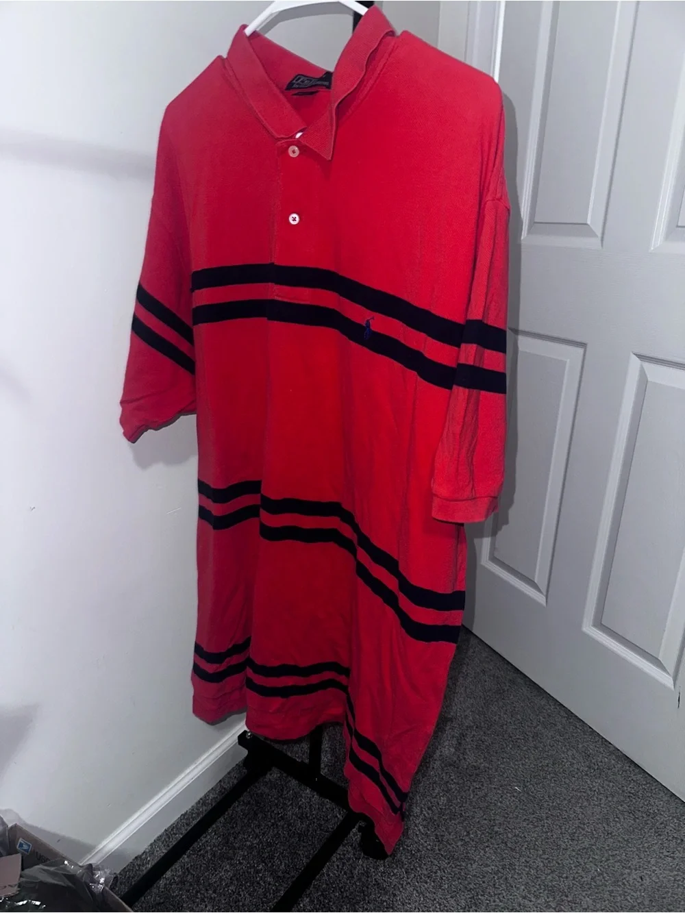 Polo by Ralph Lauren Men’s Red Striped Polo Shirt size XXL